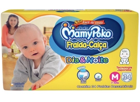compre 3 pague 2 - Fralda MamyPoko Dia&Noite Jumbo Calça Tam. M 34 Unidades | R$27