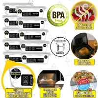 Kit 10 Potes de Vidro 640ml com Tampa Hermética