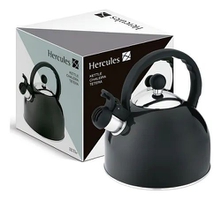 Chaleira Com Apito Fixo Preta Esmaltada 1,75L Hercules