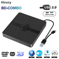 [Primeira compra R$169] Portátil externo Blu-Ray DVD Drive, 3D, BD-Combo, Unidades Ópticas, CD, DVD Burner, Jogador, leitor para Laptop, PC, Mac