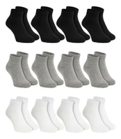 Kit 12 Meias Infantis Cano Médio Escolar