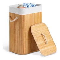 Cesto em Bambu com Tampa Jolitex - 60l