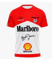 Camiseta Mclaren Marlboro Senna F1 Dry Fit Para Academia