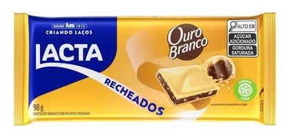 Chocolate Branco Lacta Com Recheio Ouro Branco 98G