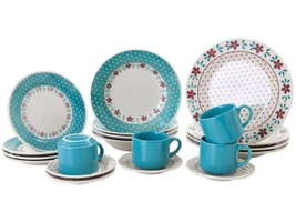 Aparelho de Jantar Chá 20 Peças Biona Cerâmica - Redondo Donna | R$ 120
