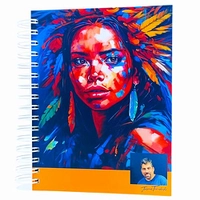 Agenda 2024 e 2025 Talento, Agenda Permanente Sem Data, Coloridos Espontâneos de Jaime Trindade, A5, 191 páginas Com Marcadores Dos Meses