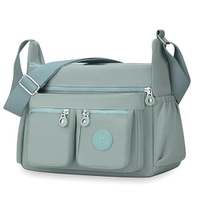 [Leve 8/Cada R$. 14] Bolsa tiracolo feminina verde com vários bolsos