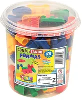 Brinquedo Conectando Formas Jogo de Construção, 5+ Anos, 80 Peças, Multicolorido