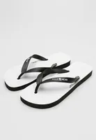 Chinelo Polo Wear Logo Branco/Preto