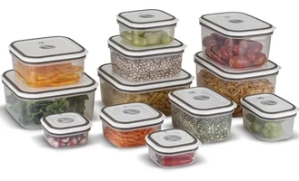 Kit Potes Herméticos Plásticos Branco e Cinza 12 Unidades Electrolux