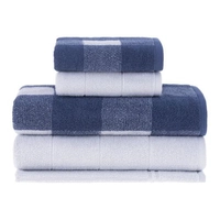 [AME SC 17, 99],Jogo De Toalha Banhão Tóquio Azul 5 Pecas - Buddemeyer - Colecao Urban