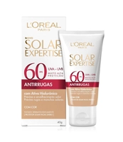 Protetor Solar Facial L'Oréal Paris Solar Expertise Antirrugas Com Cor FPS 60, 40g 40g