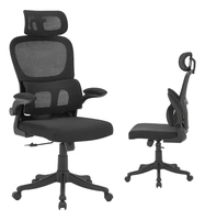 Cadeira de escritório Python Fly XHOCB07 ergonômica preta com estofado de mesh