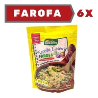 [R$ 1,46 cada] 6x Farofa Temperada Pedaços Alho Cebola Cebolinha 300 Gramas 