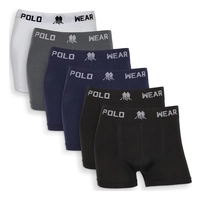 Kit Com 6 Cuecas Boxer Masculina Sem Costura Polo Wear