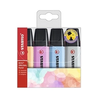 Marcador de Texto Stabilo Boss Pastel 70/4-4 Estojo com 4 Unidades Multicor