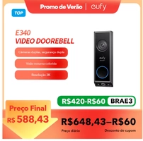 [Do Brasil] Eufy E340 Campainha de Vídeo de Segurança 2K Full HD