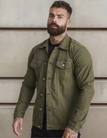 Jaqueta Masculina Sarja com 4 Bolsos Frontais