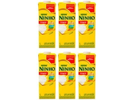 Kit Leite Integral UHT Ninho 1L 6 Unidades 