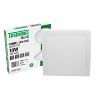 Painel LED Sobrepor Taschibra Lux 21x21cm Quadrado 18W 6500k Bivolt Branco