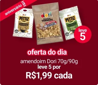 Amendoim Dori 70/90 Leve 5 por R$1,99 cada 