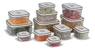 Conjunto Com 12 Potes Herméticos De Plástico Electrolux 