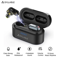 Syllable s101 Bluetooth v5.0 Bass Fones de Ouvido Sem Fio R$188