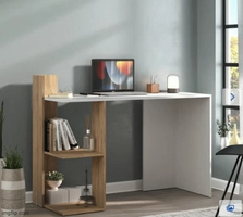 Escrivaninha Mesa para Computador Dubai Multimóveis Branca/Rustic