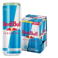 Energético Red Bull Energy Drink, Sem Açúcar 355ml (4 latas)