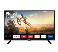 Smart TV LED 32" Philco PTV32G50SN HD 2 HDMI 1USB Preta com Conversor Digital Integrado