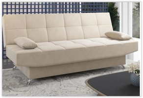 Sofá Cama Loft Reclinável Nude - Viero Móveis | R$ 848