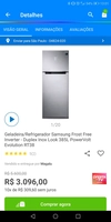 Geladeira/Refrigerador Samsung Frost Free Inverter - Duplex Inox Look 385L | R$2.946