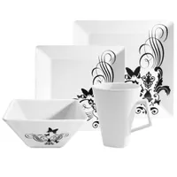 [Ponto Frio] Aparelho de Jantar e Lanche Oxford Quartier Tatoo White - 16 Peças -R$200