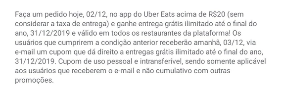 Faça um pedido acima de R$20 e Ganhe Frete Grátis até o Fim do Ano