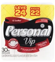 (PRIME/RECORRÊNCIA) PAPEL HIGIÊNICO PERSONAL VIP FOLHA DUPLA 24 UNIDADES - AMAZON | R$ 20,54