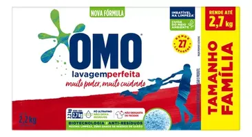 [Leve 7/ Cada R$ 21]Sabão em pó lavagem perfeita ativo concentrado 2,2kg Omo