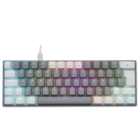 Teclado Mecânico Gamer SuperFrame Crepz, RGB, Switch Outemu Blue, ABNT2, 60%, Grey/White, SF-CREPZ-R