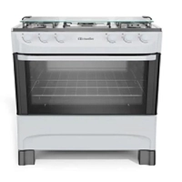 Fogão de Piso Mueller 5 Bocas Mesa Inox Branco MFI5BA