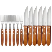Conjunto Mor de Churrasco - Garfo e Faca 12 Peças