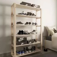 Estante de Madeira Aparador para Sala com 6 prateleiras