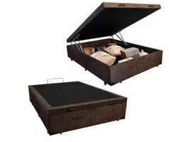 Cama Box Baú Viúva SerenePrime Suede Marrom 128x188x44