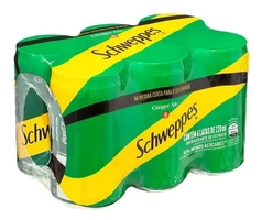 Pack Refrigerante Schweppes Ginger Ale Lata 220ml 6 Unidades