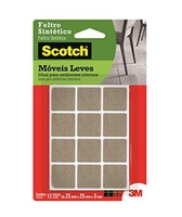 Protetor Feltro p/ Móveis Leves Marrom 12un Médio