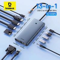 Hub USB-C 13 em 1 Baseus com HDMI 120Hz, RJ45 e PD 100W
