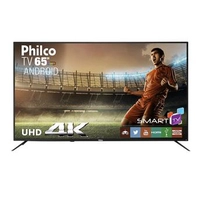 Smart TV LED 65" Philco PTV65A11DSGWA Ultra HD 4K com 3 HDMI e 2 USB Preta com Conversor Digital Integrado