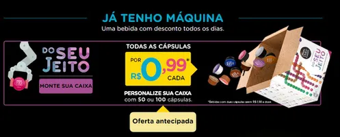 Cápsulas por R$ 0,99