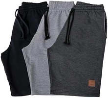 Kit com 3 Bermudas de Moletom Masculinas R$90