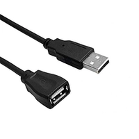 (Prime) CABO EXT USB AM/AF 2.0 1,50M PRETO NIQUELADO | R$ 5