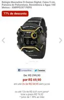 (Clube Do Ricardo) Relogio X-Games Digital 5cm