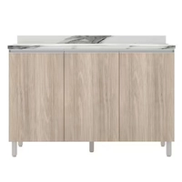 Balcão Triplo com 3 Portas e Prateleira 120cm